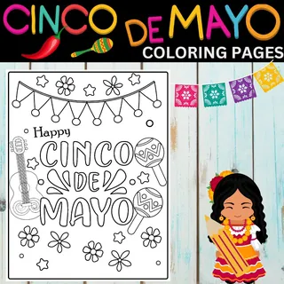 Cinco de Mayo Coloring Pages – Mexican Fiesta – sample page 2