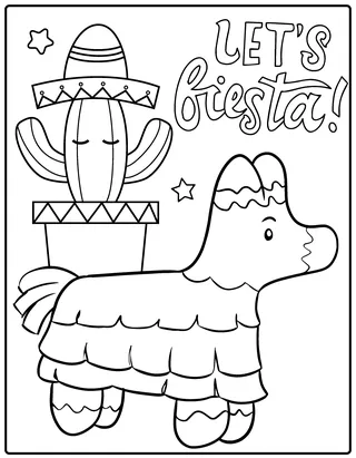 Cinco de Mayo Coloring Pages – Mexican Fiesta – sample page 3