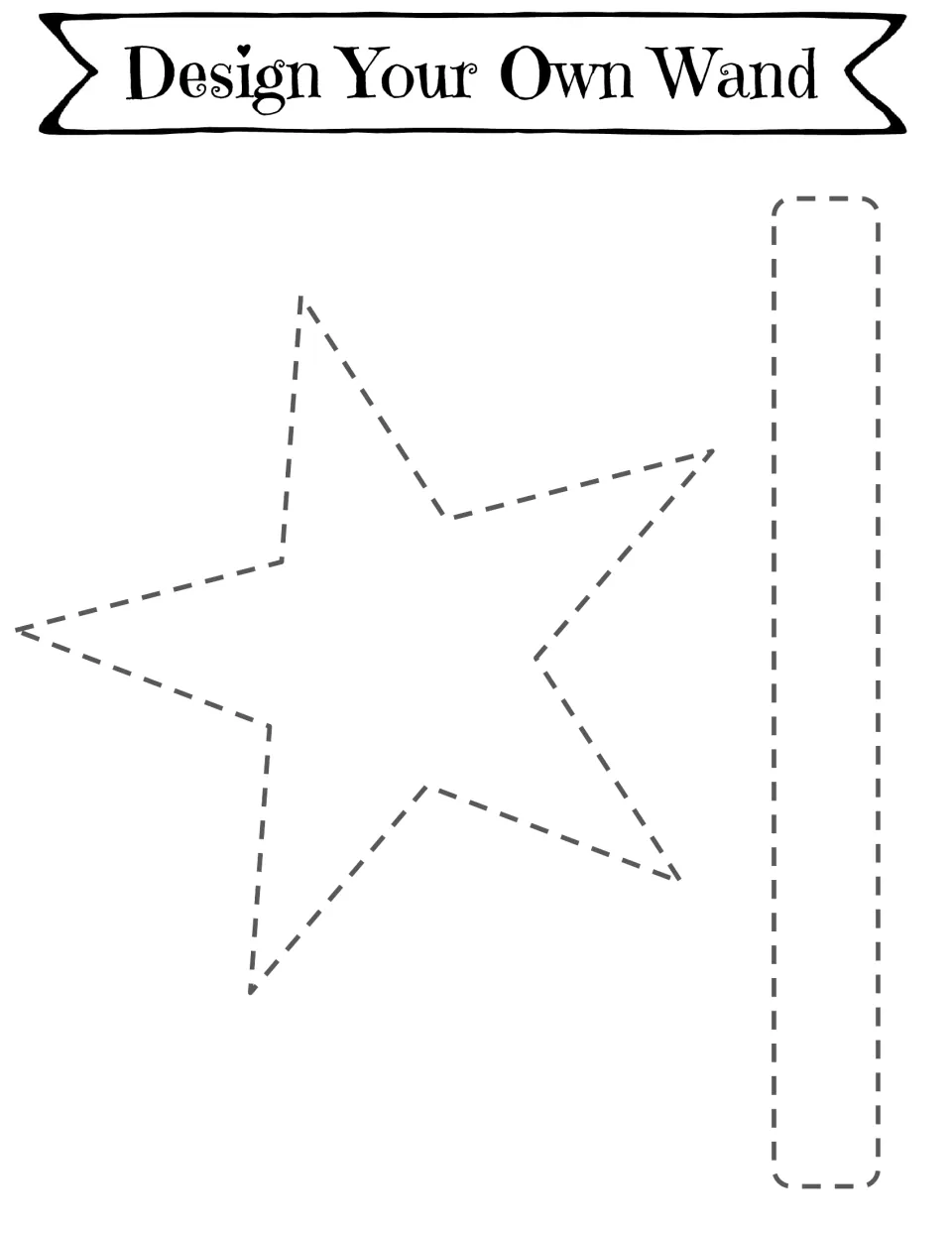 Design Your Own Wand: students decorate and cut out a large star and a long handle to assemble a personal magic wand