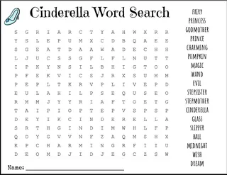Cinderella Word Search – preview