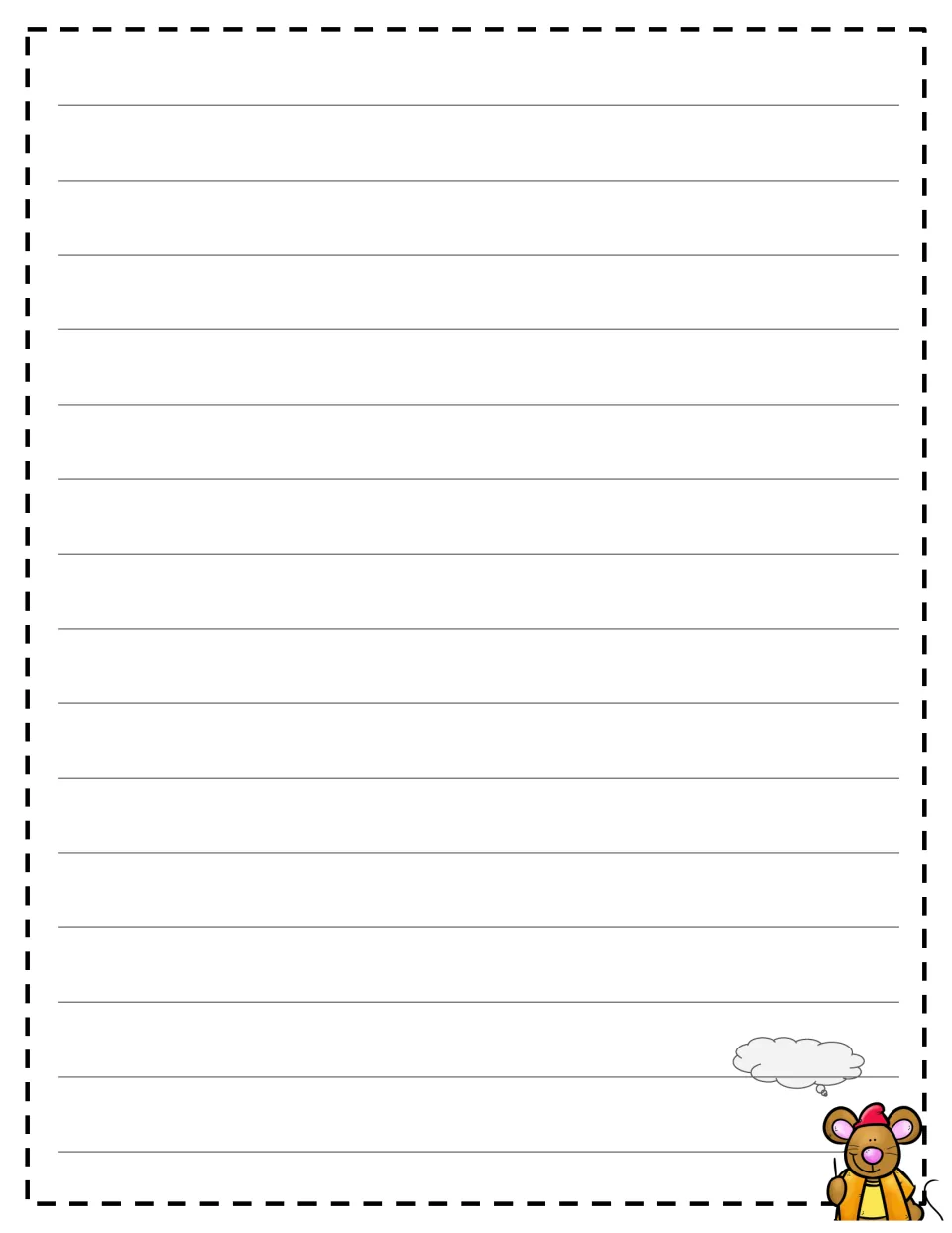 Continuation sheet for the Gus diary entry provides additional space to write as Cinderella's mouse friend