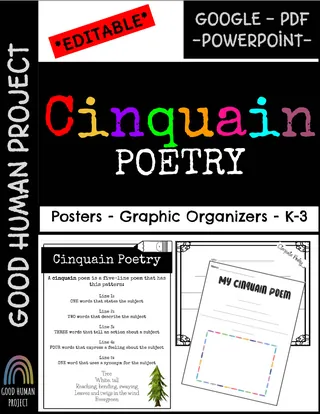 Cinquain Poetry – Posters & Graphic Organizers – cover