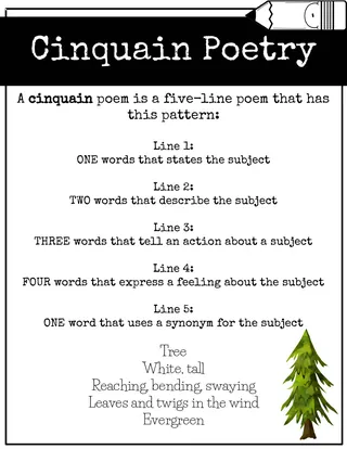 Cinquain Poetry – Posters & Graphic Organizers – preview 2