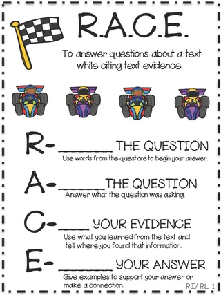 Citing Text Evidence Anchor Chart – 3-Chart Set – sample page 2