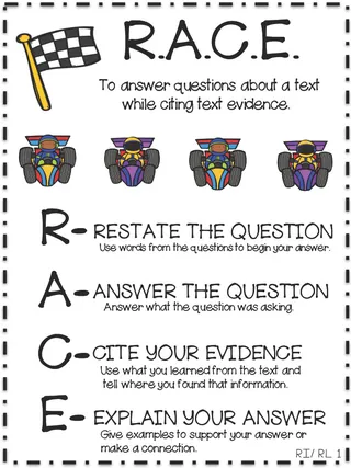 Citing Text Evidence Anchor Chart – 3-Chart Set – sample page 3