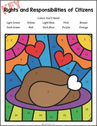 Citizens' Rights + Responsibilities Coloring Activity – sample page 3