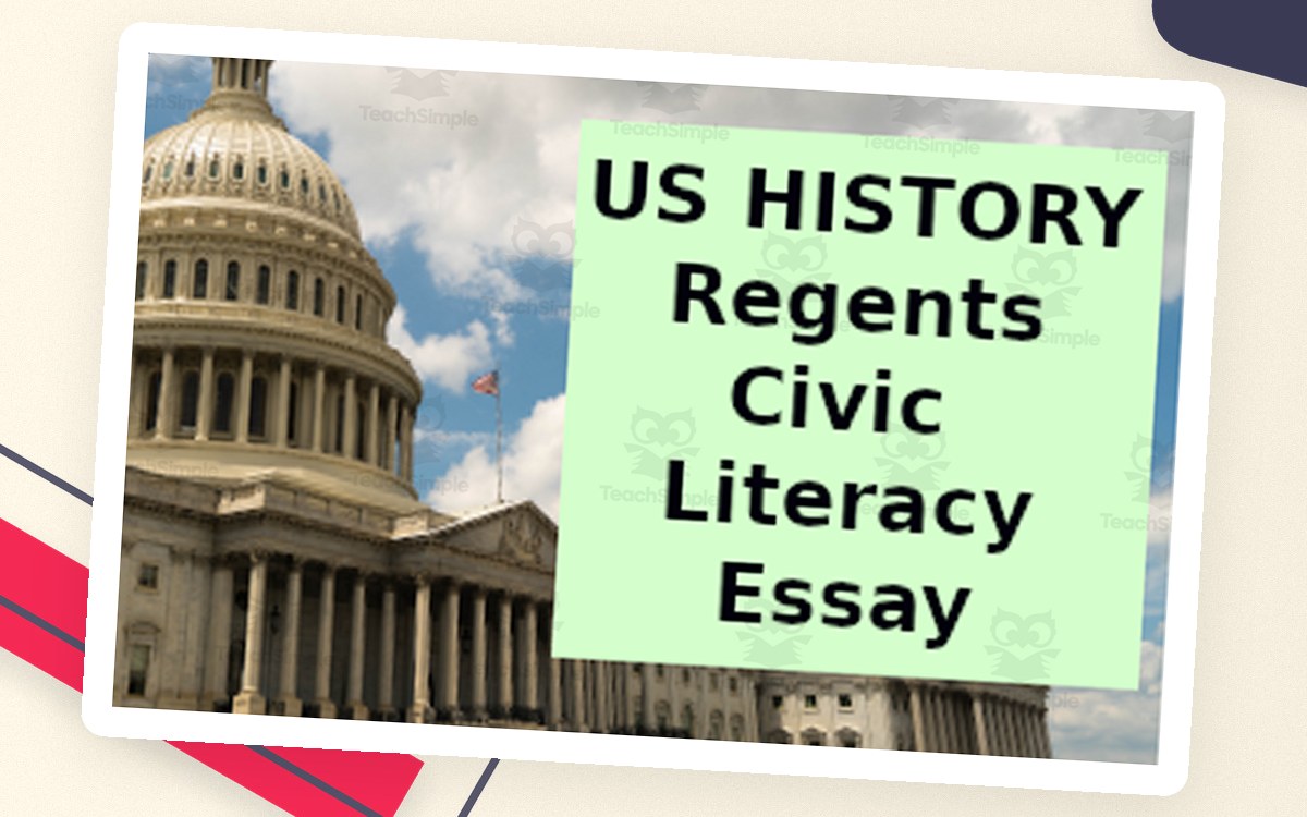 US History Regents Civic Literacy Essay cover over a photograph of the U.S. Capitol.