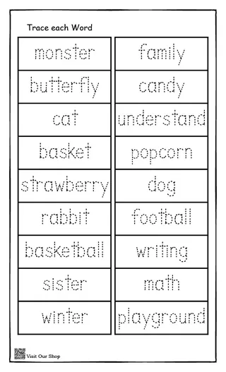 Clapping Out Syllables – Phonics Printable – sample page 2