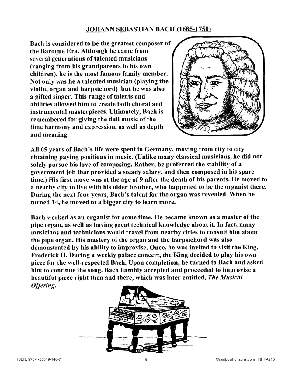 Bach biography (1685–1750), part 1: his musical family, life in Germany and improvising The Musical Offering