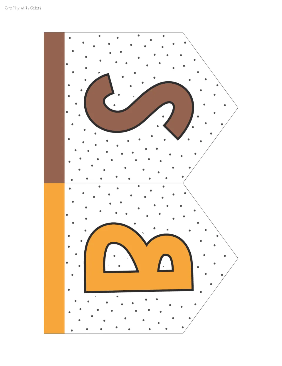 Letter banners B and S, the remaining two letters spelling JOBS for the classroom jobs bulletin board