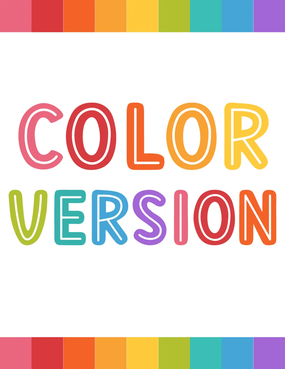 Color version section cover introducing the bulletin board letters, with the words 'COLOR VERSION'