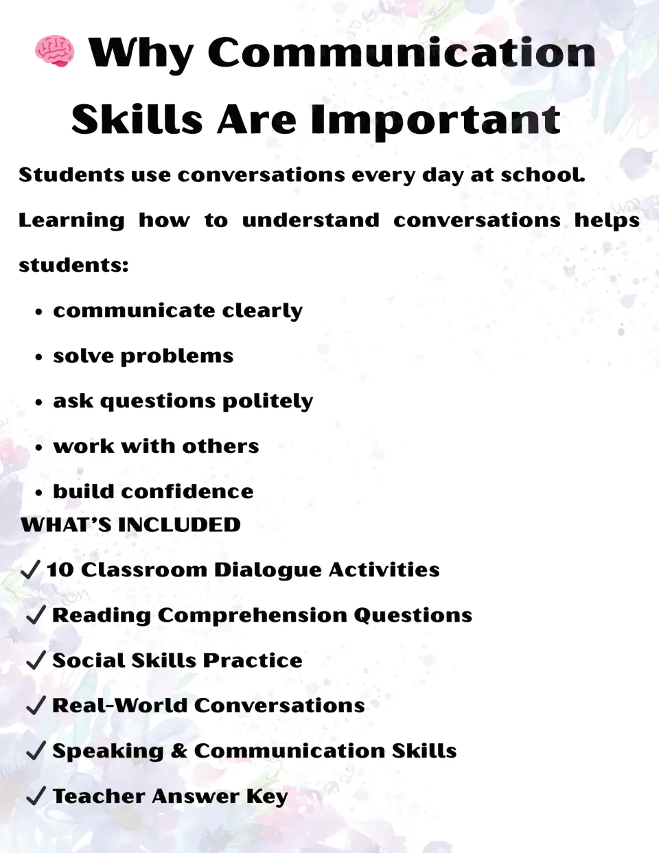Introduction to communication skills: clear communication, problem-solving, polite questions and teamwork