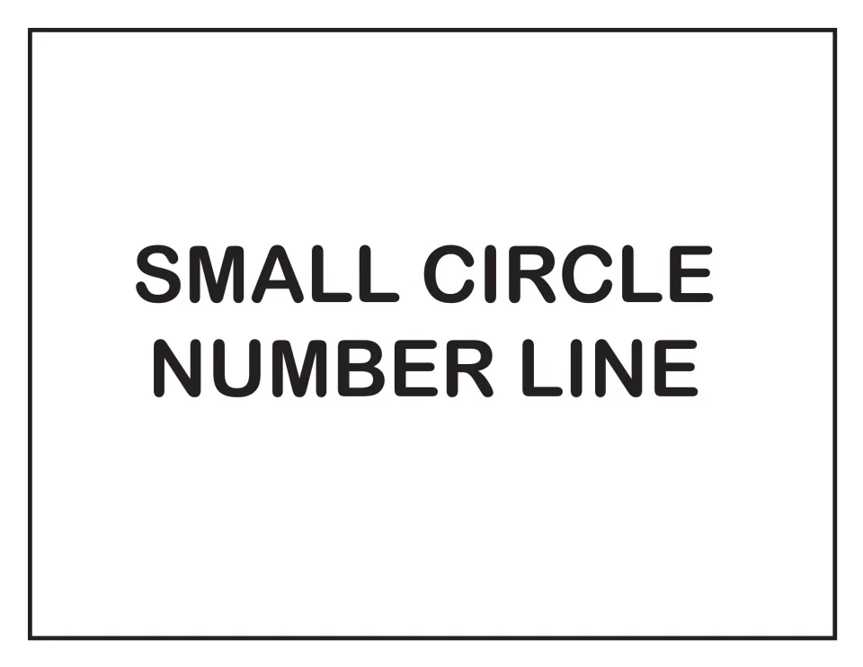 Small Circle Number Line title page in bold black letters, introducing the set of number cards with colored circle markers
