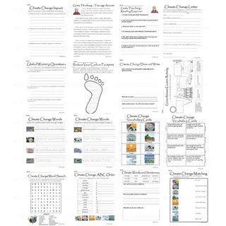 Global Warming Worksheet PDF – sample page 3
