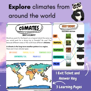 Climate Zones Project for Kids – 5 Köppen Zones – sample page 2