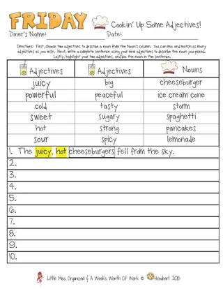 Cloudy With A Chance Of Meatballs | Reading Activity Packet – sample page 3