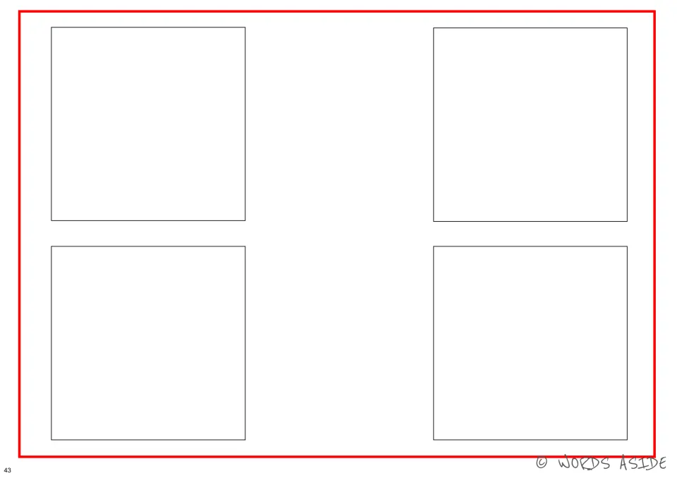 First blank perception board template in the farm animal resource, with no animal pictures or words
