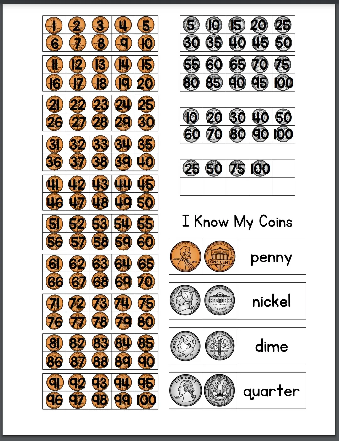 Coin Reference Sheet – cover