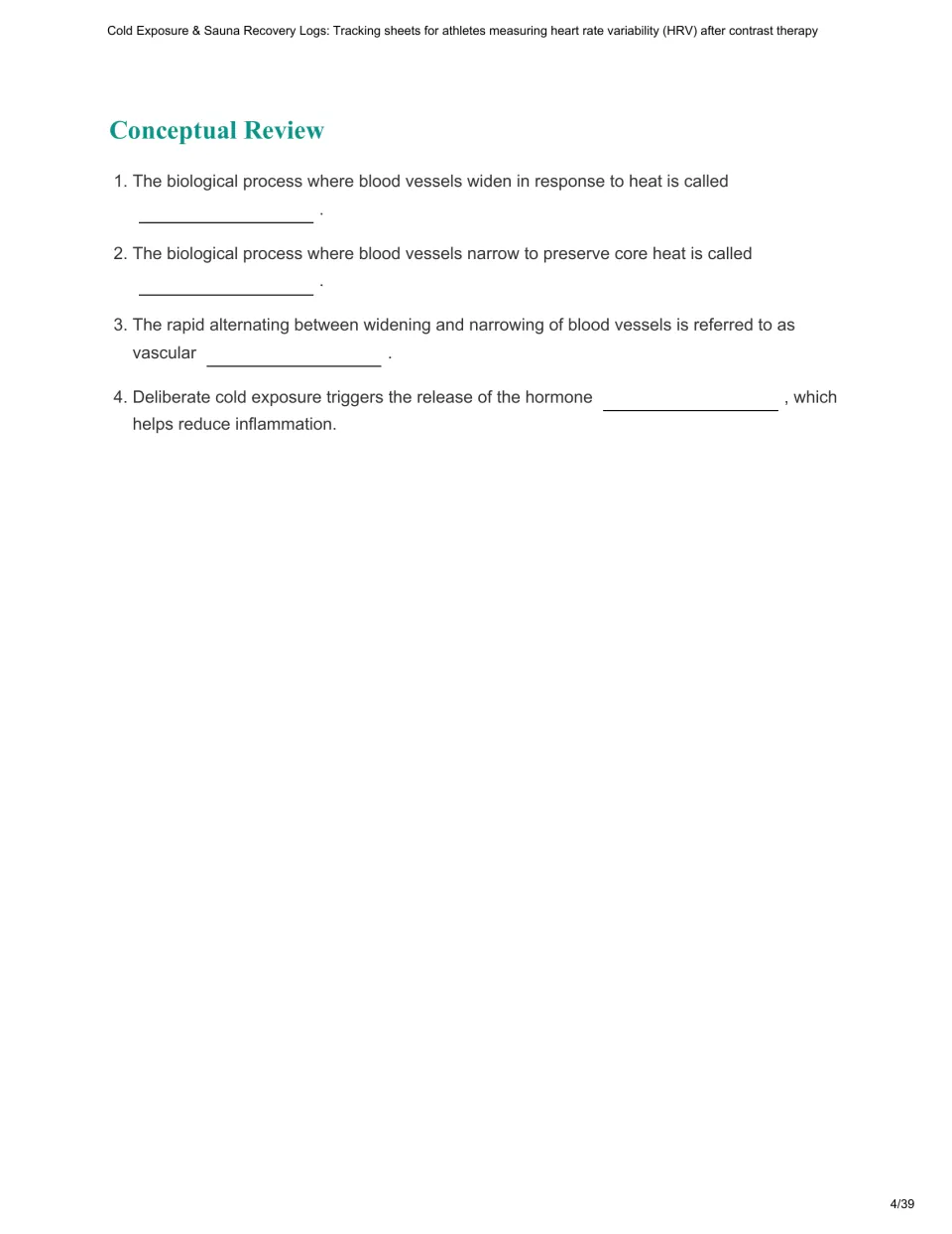 Chapter 1 review asks four questions about vasodilation, vasoconstriction, vascular gymnastics, and hormones.