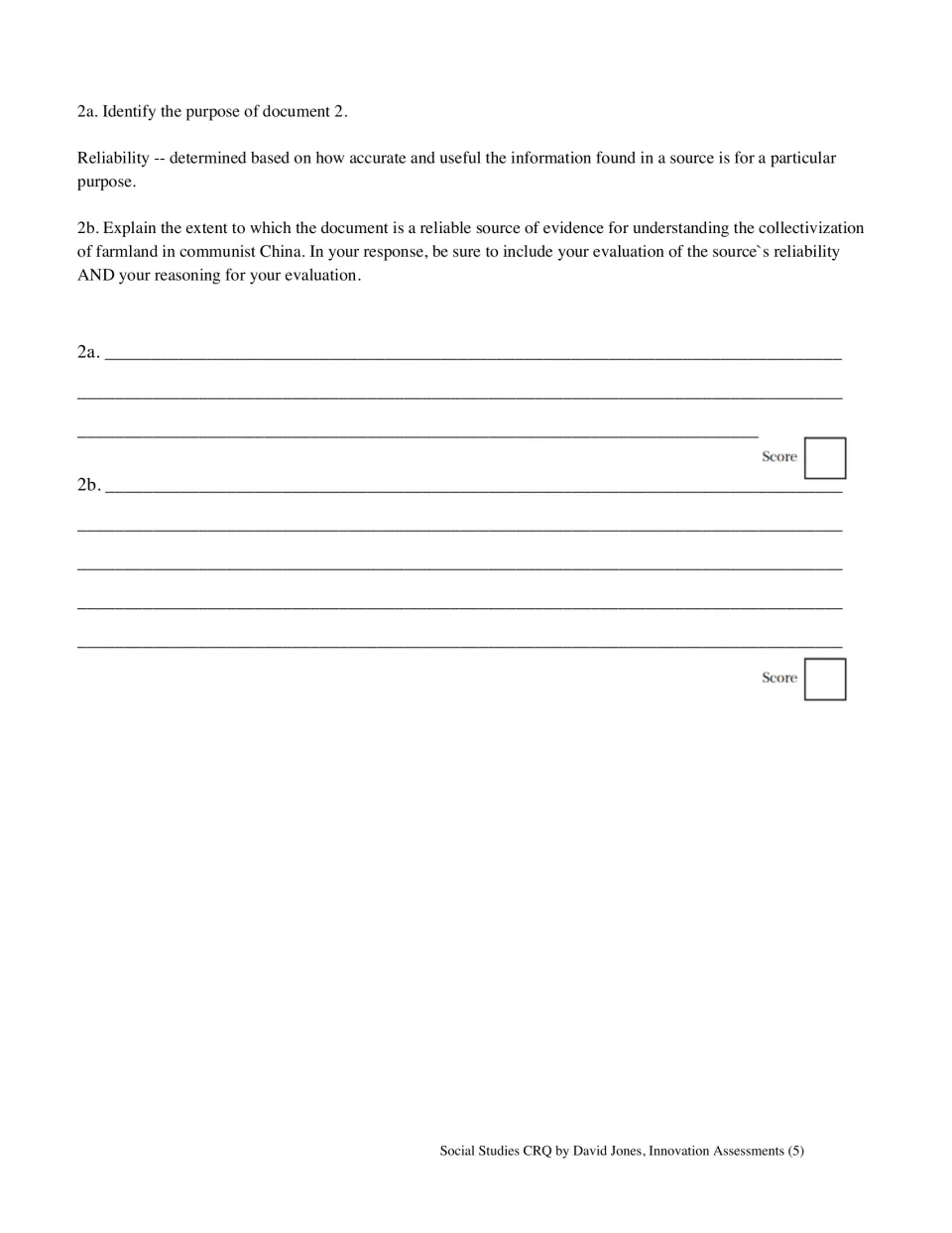 Set 1 questions ask for the Agrarian Reform Law's purpose and reliability as evidence of collectivization