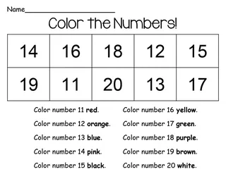 Color Your Numbers 11–20 – Counting Printable – cover