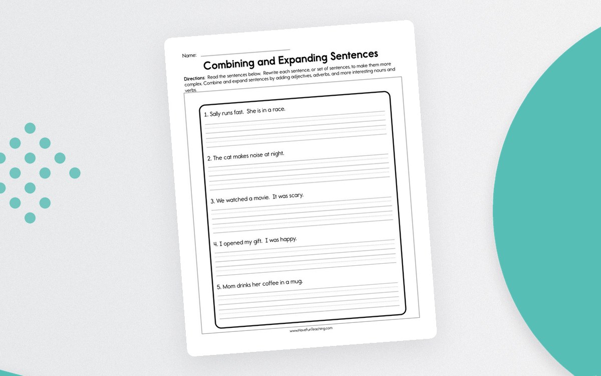 Combining and Expanding Sentences – Writing Practice preview