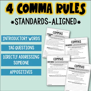 Commas Worksheets - 4 Grammar Practice Activities Worksheets – sample page 4