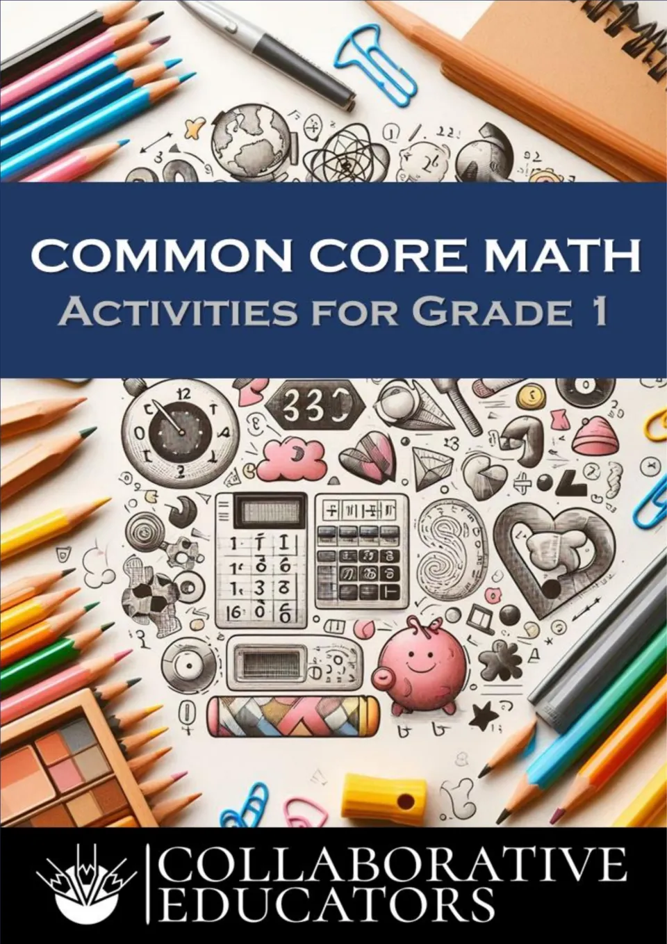 Cover of Common Core Math Activities for Grade 1, a math practice packet by Collaborative Educators