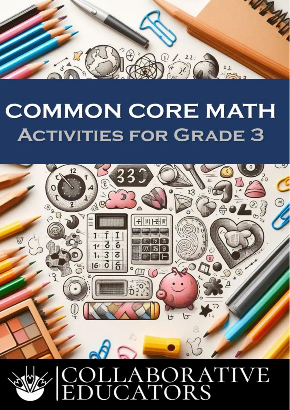 Cover of Common Core Math Activities for Grade 3, a math practice resource by Collaborative Educators