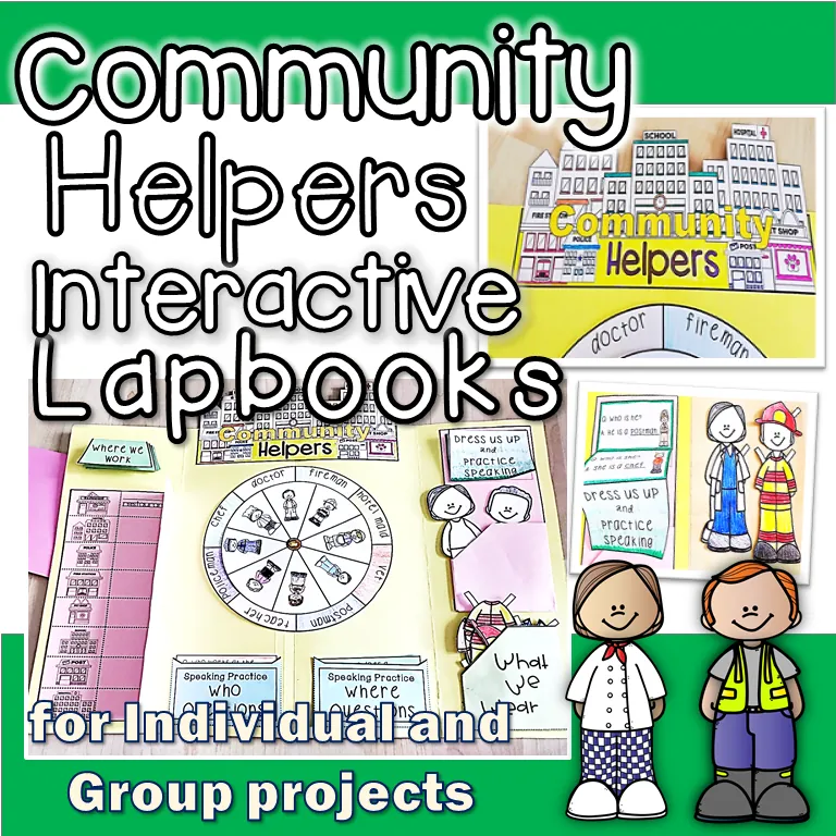 Community Helpers - Jobs Interactive Lapbook – cover