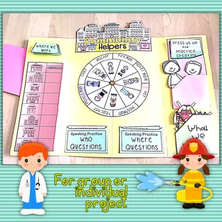 Community Helpers - Jobs Interactive Lapbook – sample page 2