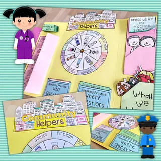 Community Helpers - Jobs Interactive Lapbook – sample page 4