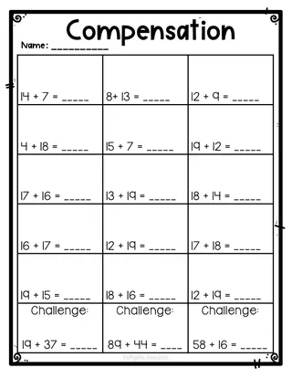 Compensation Worksheet – sample page 2