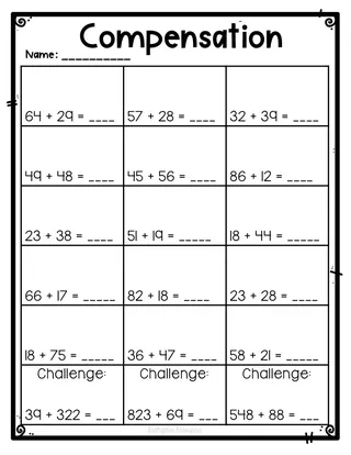 Compensation Worksheet – sample page 3
