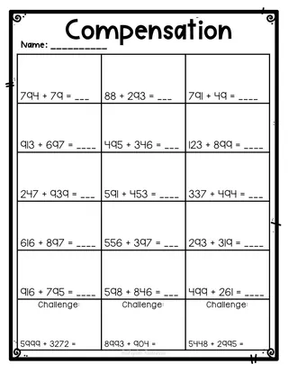 Compensation Worksheet – sample page 4