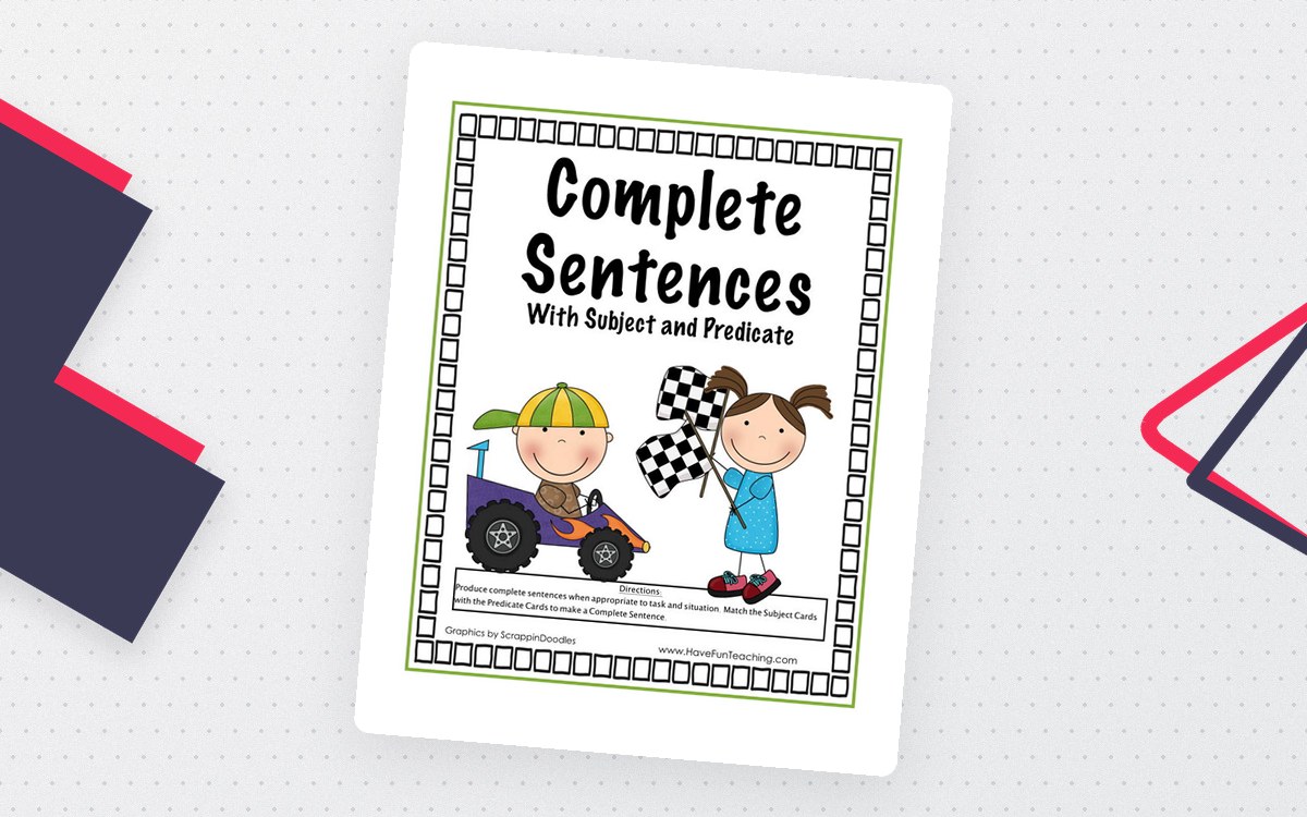 Complete Sentences with Subject and Predicate Activity preview