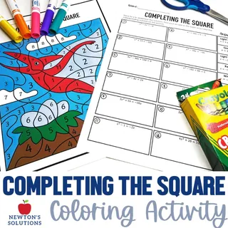 Completing the Square Color by Numbers Worksheet – cover