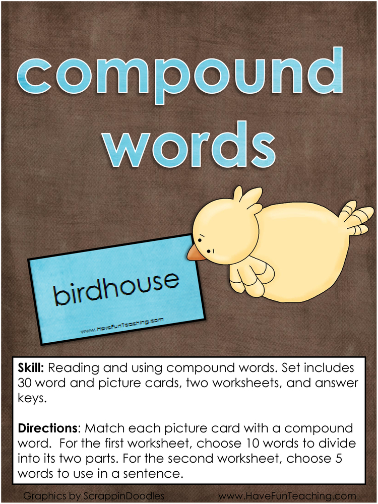Compound Words Activity teaching resource preview