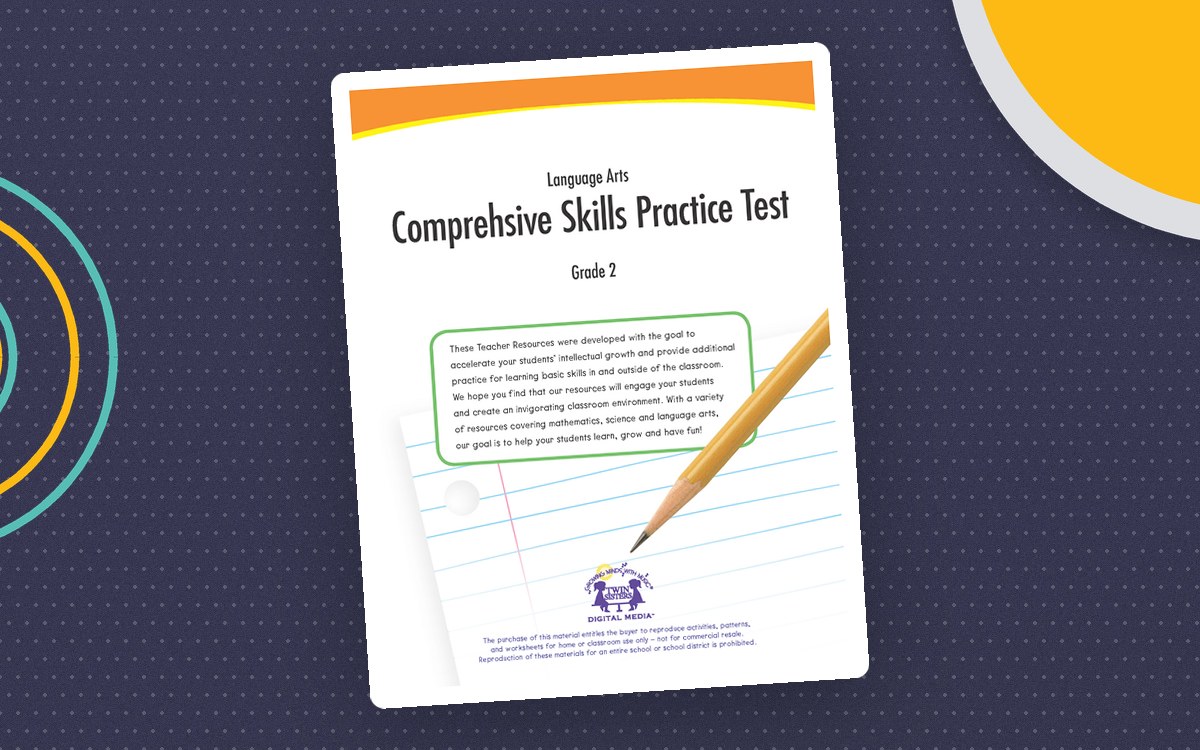 Grade 2 Language Arts Skills Practice Test preview: Practice Test: Vowels — 12 multiple-choice items