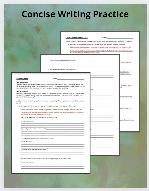 Concise Writing Practice – cover