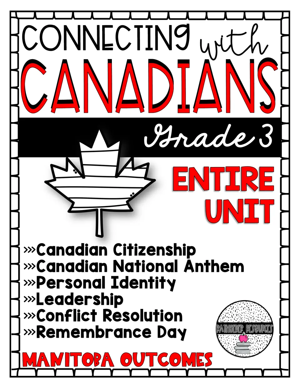 Connecting with Canadians Unit cover lists citizenship, national anthem, personal identity, and three more topics