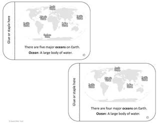 Continents and Oceans Flipbook Activity – sample page 3
