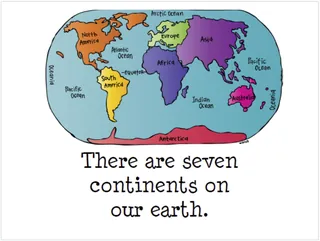 Continents and Oceans Map Lesson with Song and Facts – preview 1