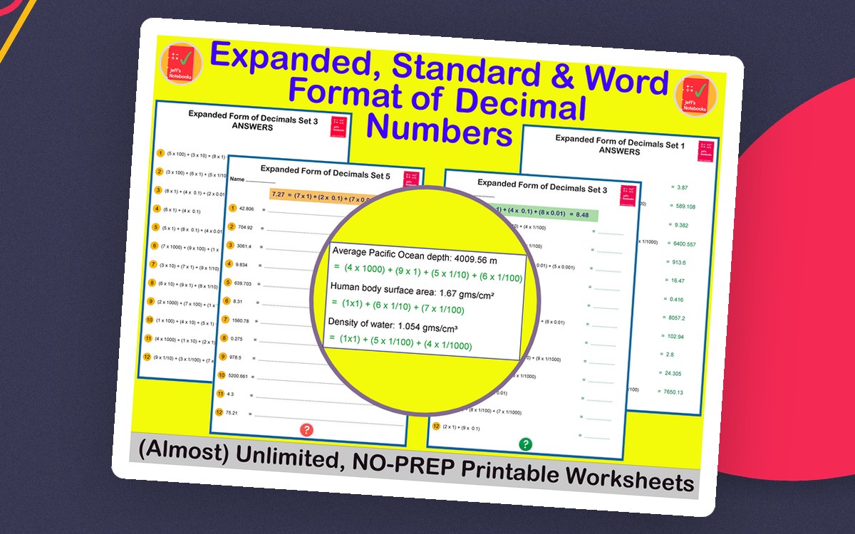 Convert between Expanded, Standard and Word Format of Decimals preview
