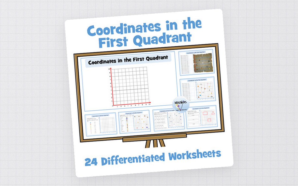Coordinates in the First Quadrant Worksheets preview