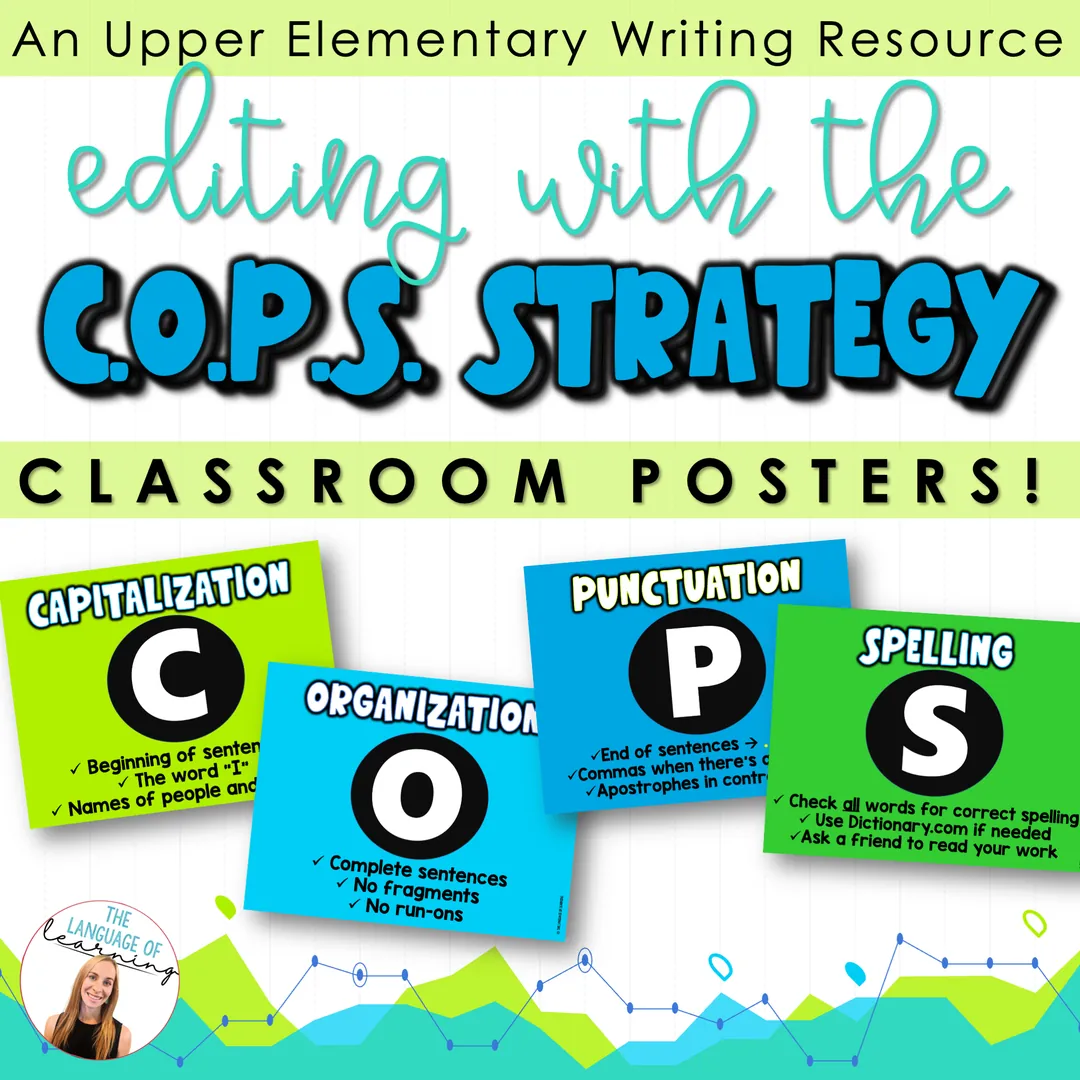 COPS Editing Strategy | Class Posters for The Writing Process – cover