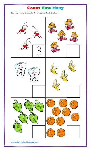 Count How Many Worksheet – cover