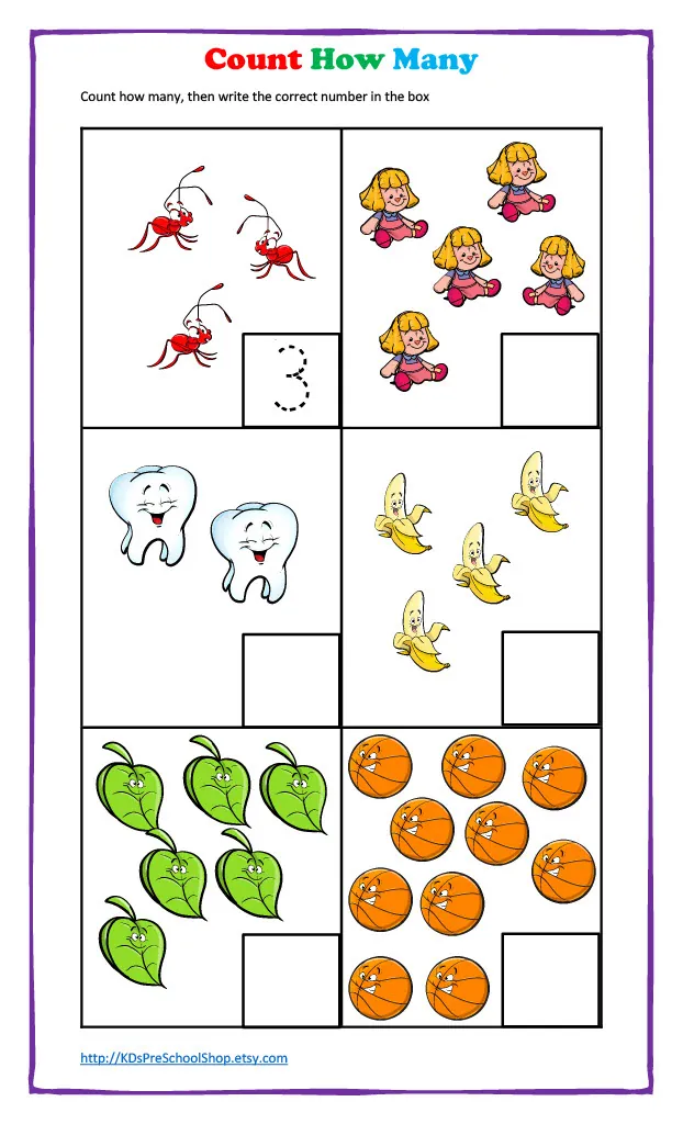 Count How Many Worksheet – cover