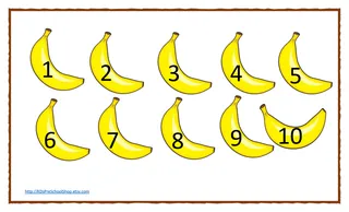 Count the Bananas – Feed the Monkey Math Activity – sample page 2