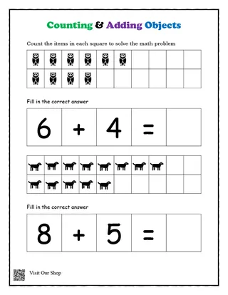 Counting and Adding Objects – sample page 2